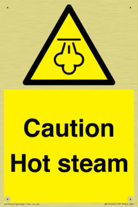 Caution Hot steam
